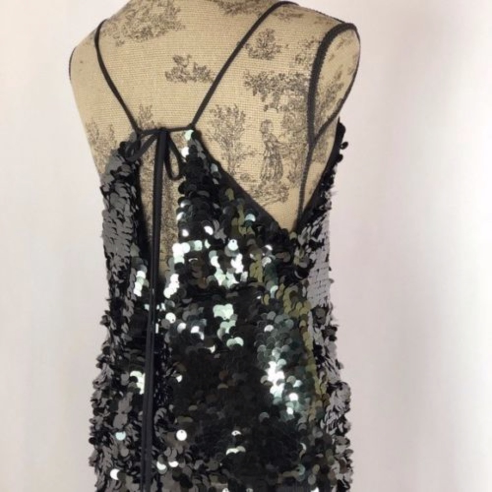 Free People Green Sequin Maxi Dress Gown - Picture 8 of 8